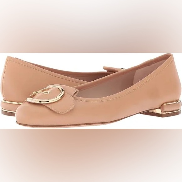 Stuart Weitzman Lovebuck Neutral Flats Size 10 - Picture 1 of 7